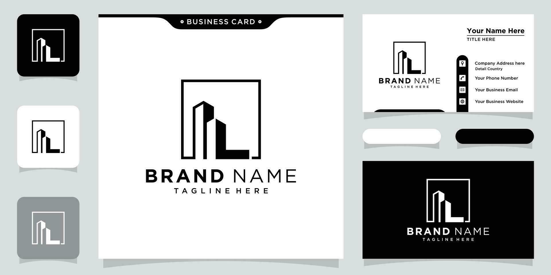 Building With Initial L Letter Monogram Logo Design vector