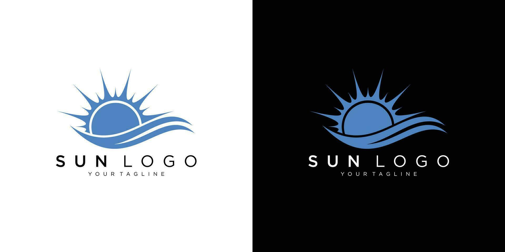 Sun logo design vector template Icon symbol Illustration
