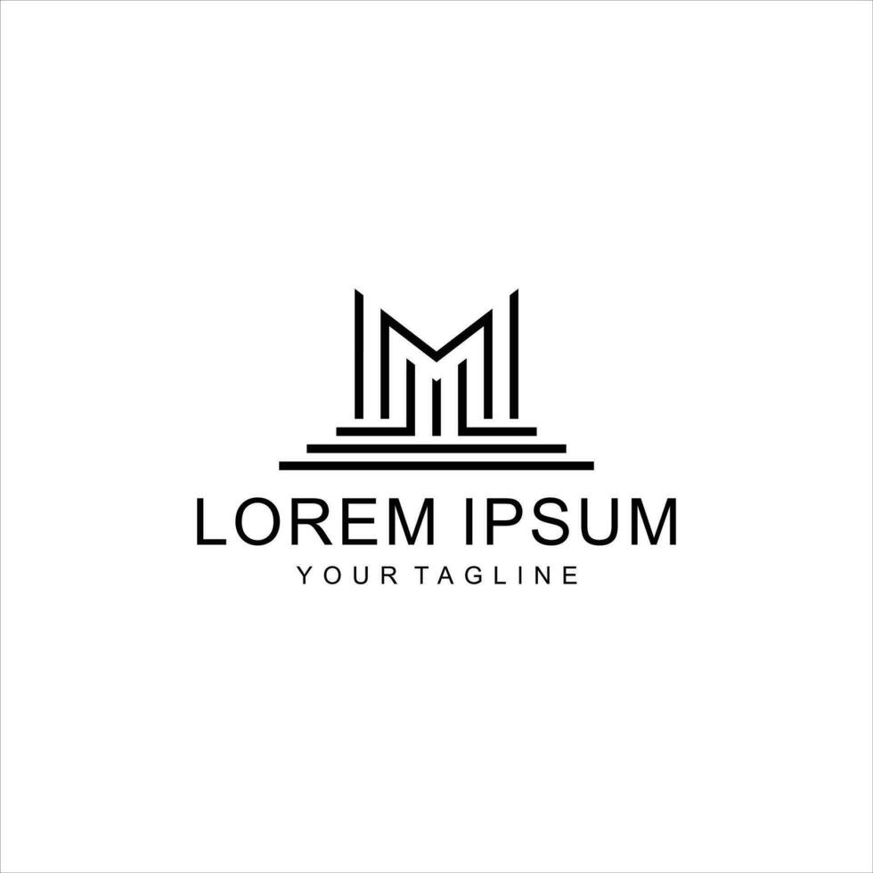 M letter logo design vector template