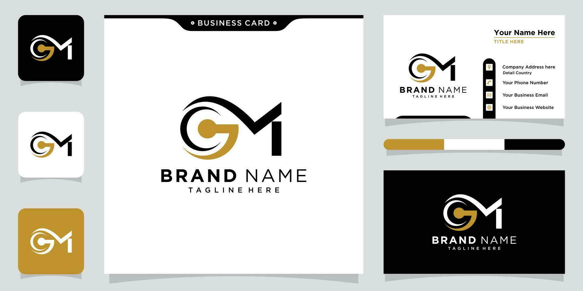 GM or MG letter alphabet abstract logo vector
