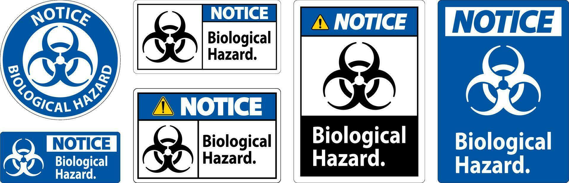 Notice Label Biological Hazard On White Background vector