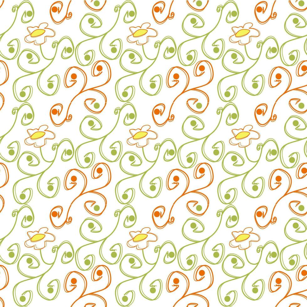 abstract pattern with circles and flower vector