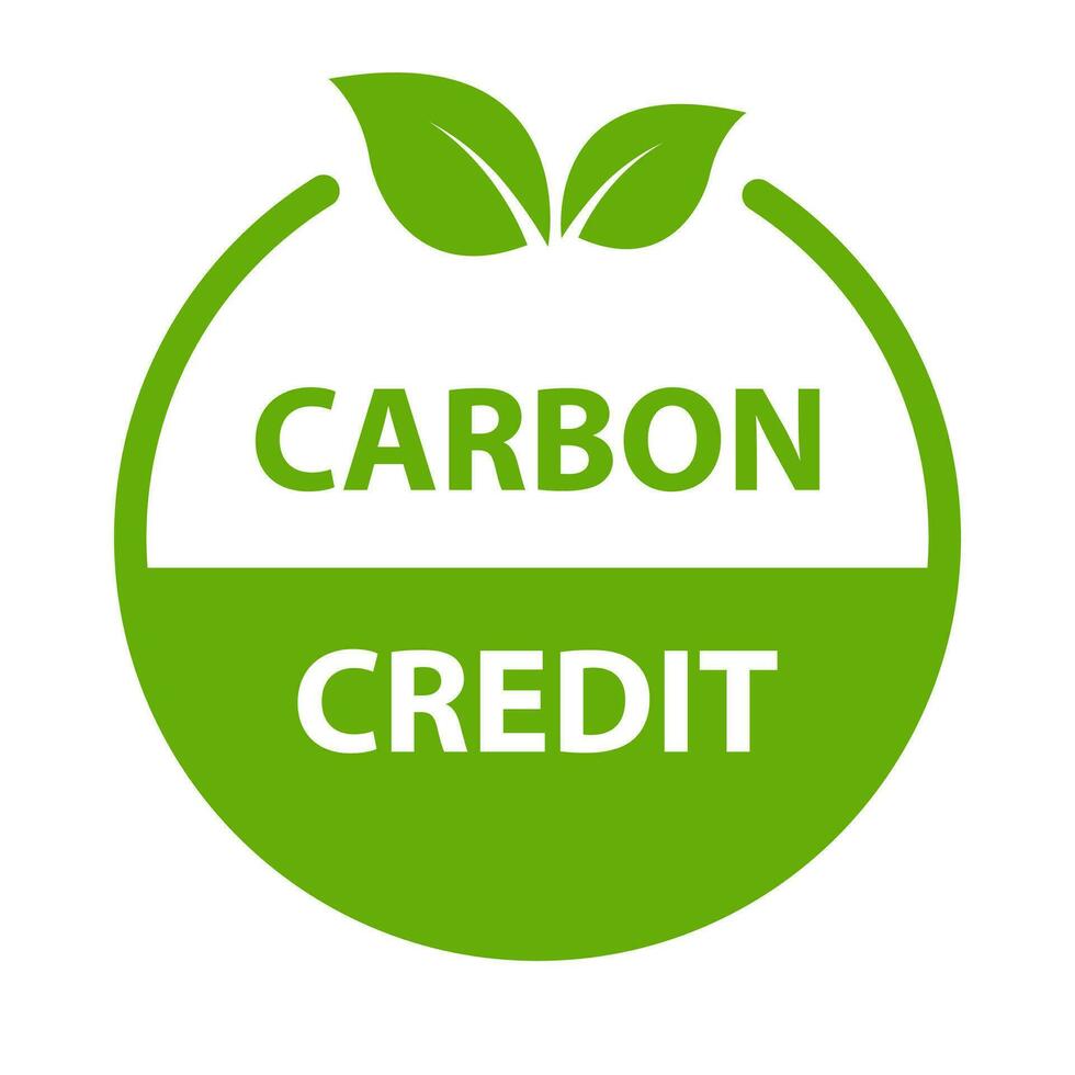 Carbon credit icon vector for graphic design, logo, website, social media, mobile app, UI illustration.