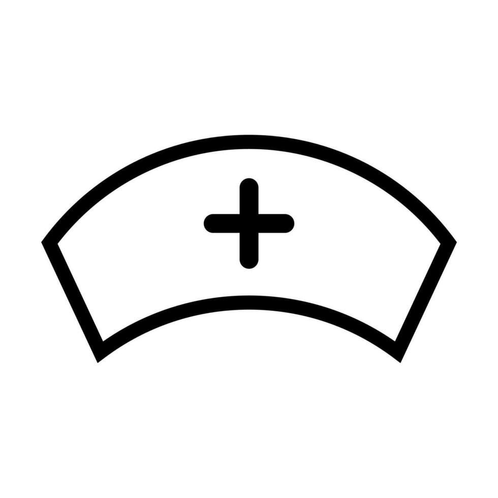Nurse hat vector icon medical concept for graphic design, logo, web site, social media, mobile app, ui illustration.