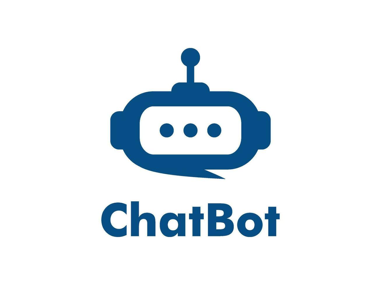 Robot Chat or Chat Bot logo. modern conversation automatic technology logo design vector template