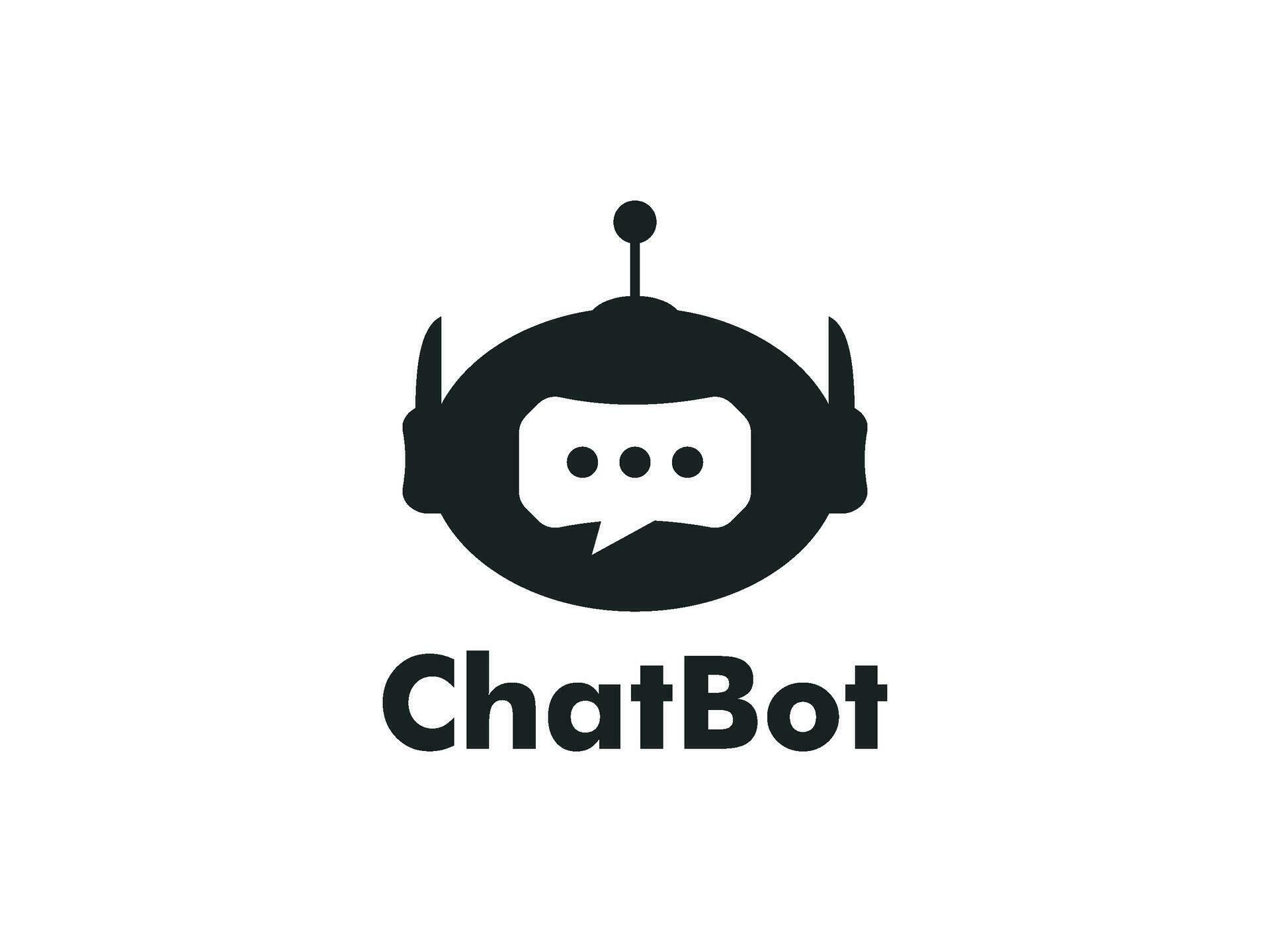 Robot Chat or Chat Bot logo. modern conversation automatic technology logo design vector