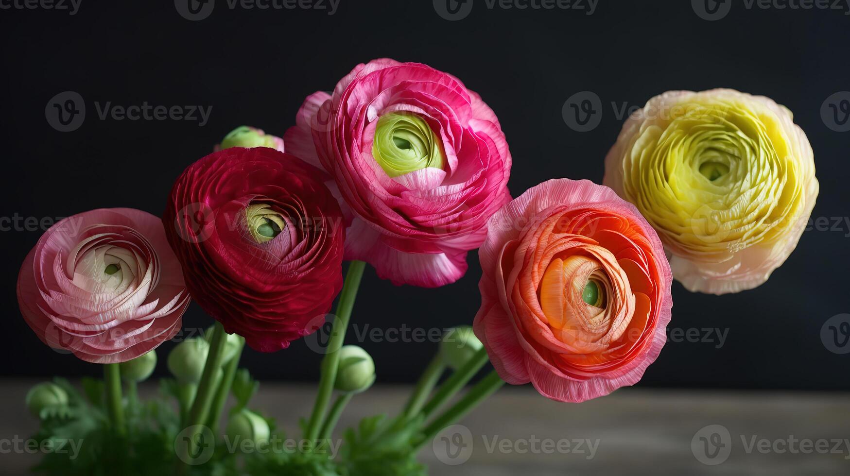 Ranunculus flower isolated on a white background. photo
