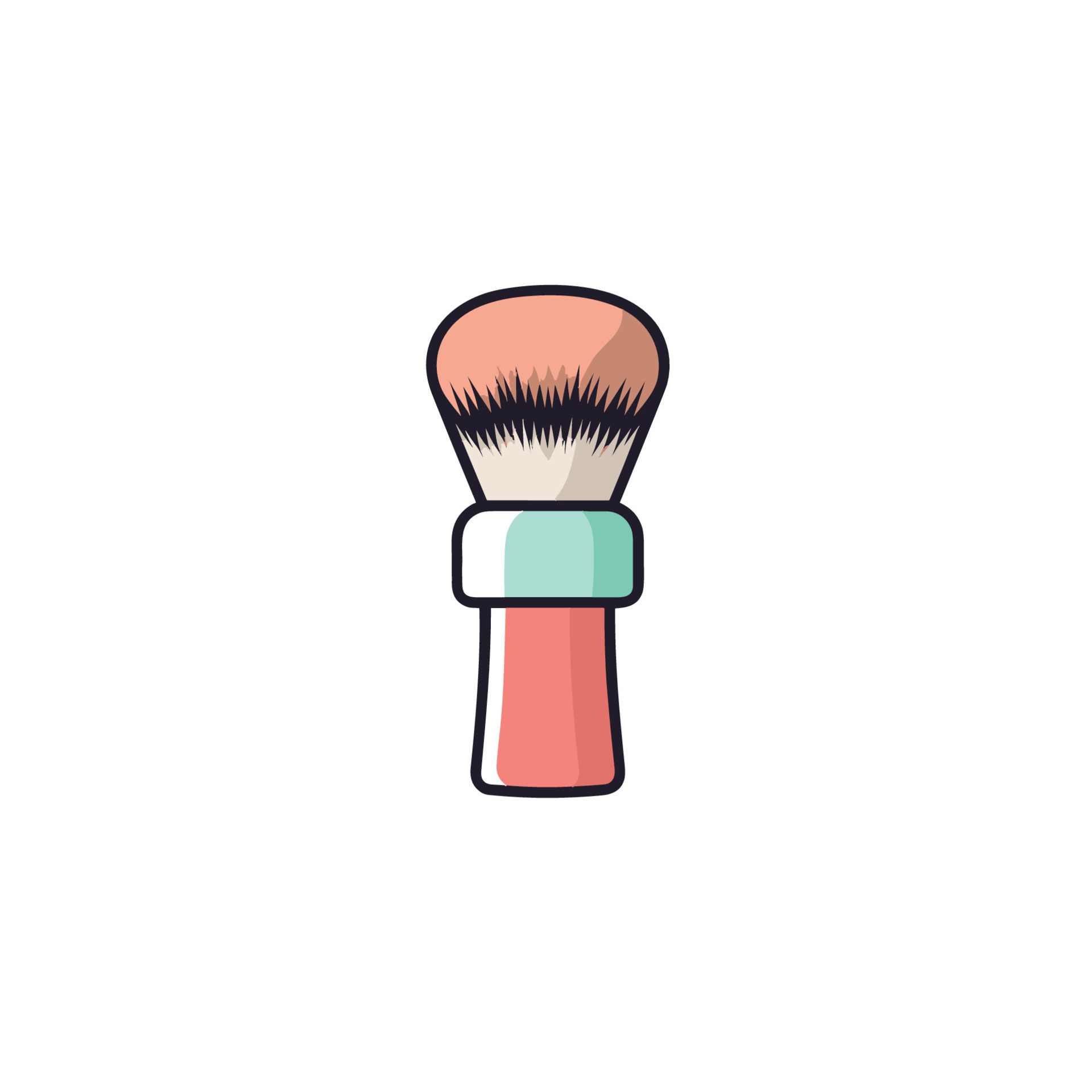 Vector of a flat pink brush on a white background 26309432 Vector Art