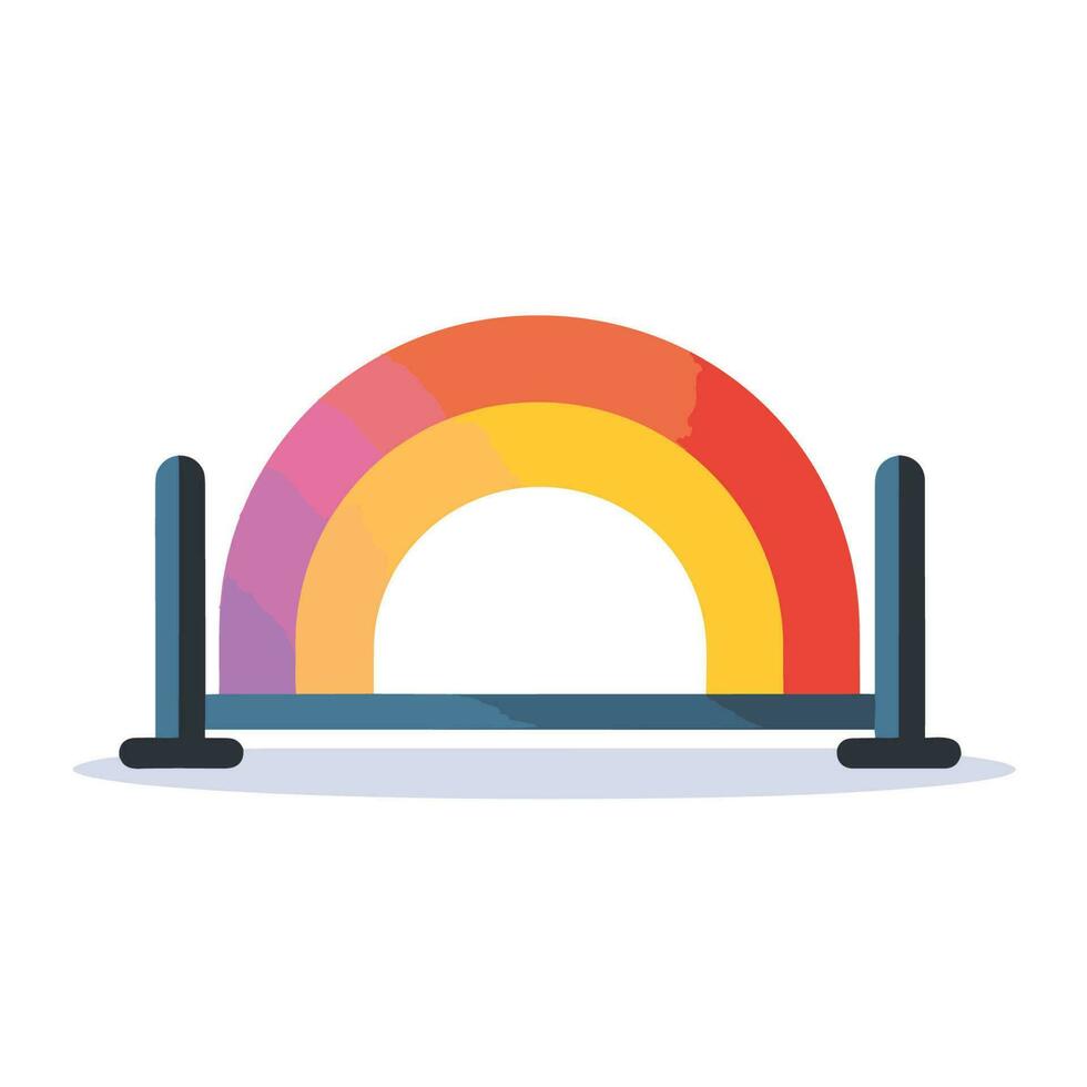 Vector of a colorful gate against a clean white backdrop