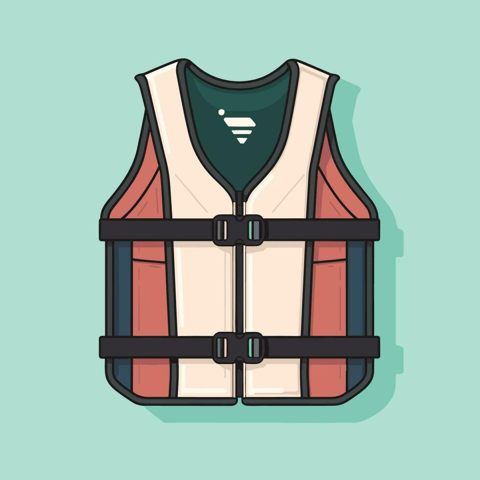 Vector of a white vest with a green t shirt laid flat