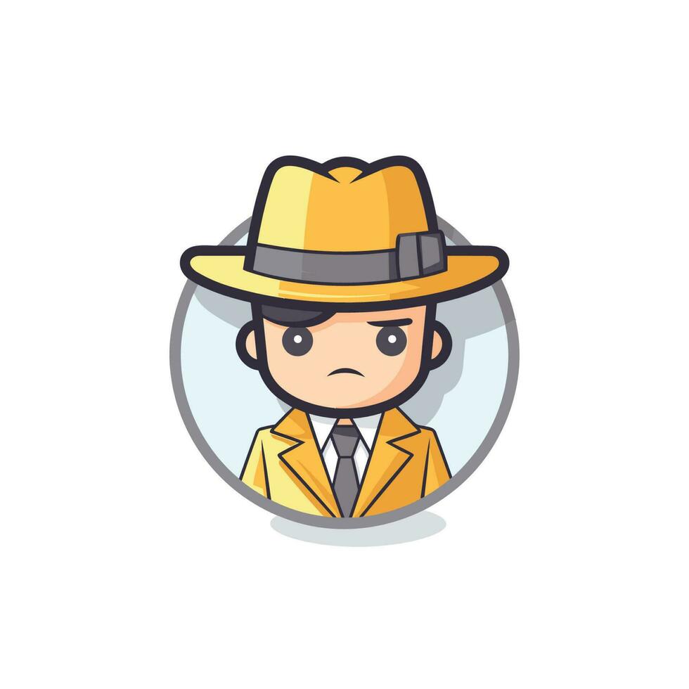 Vector of a stylish man in a hat and suit, posing confidently