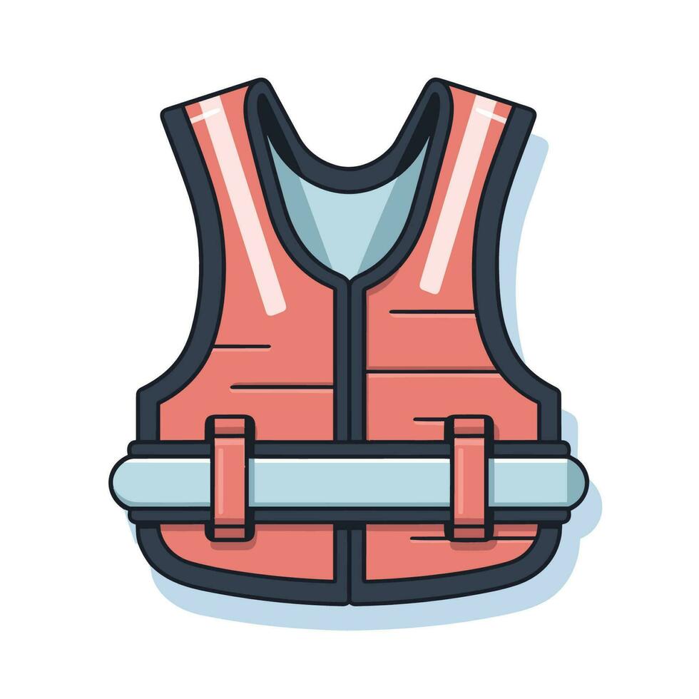 Vector of an orange vest with a white belt for safety purposes