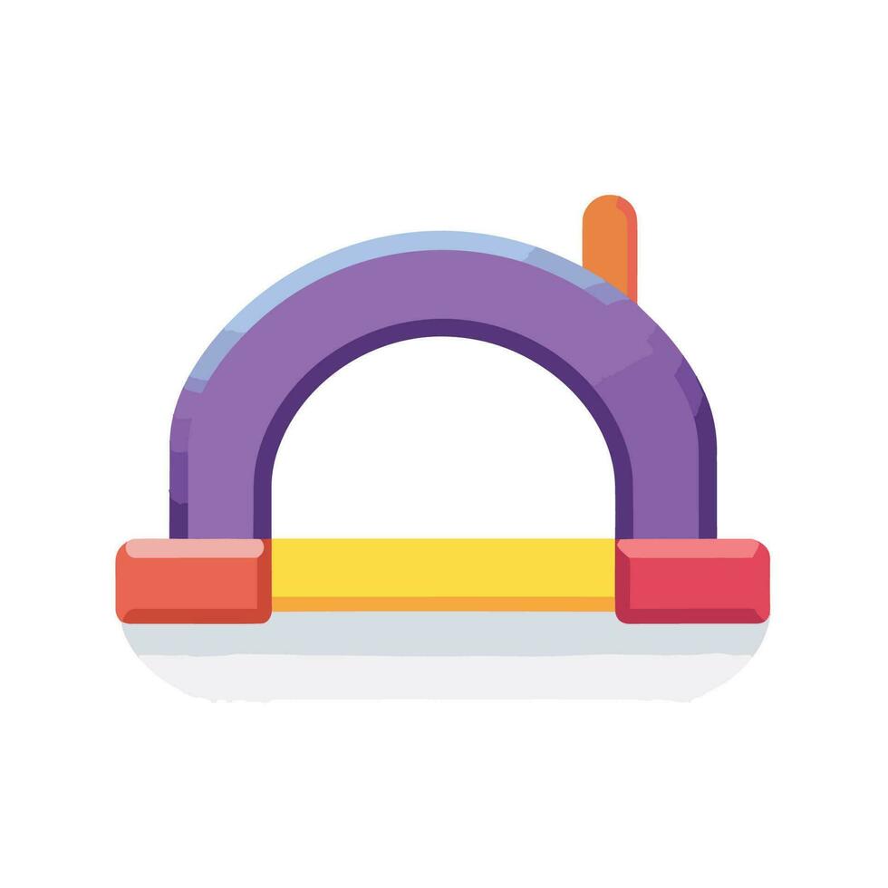 Vector of a colorful arch on a minimalist white background