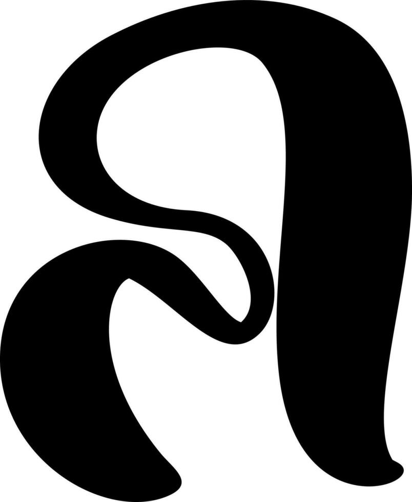 Display liquid vector font letter A alphabet