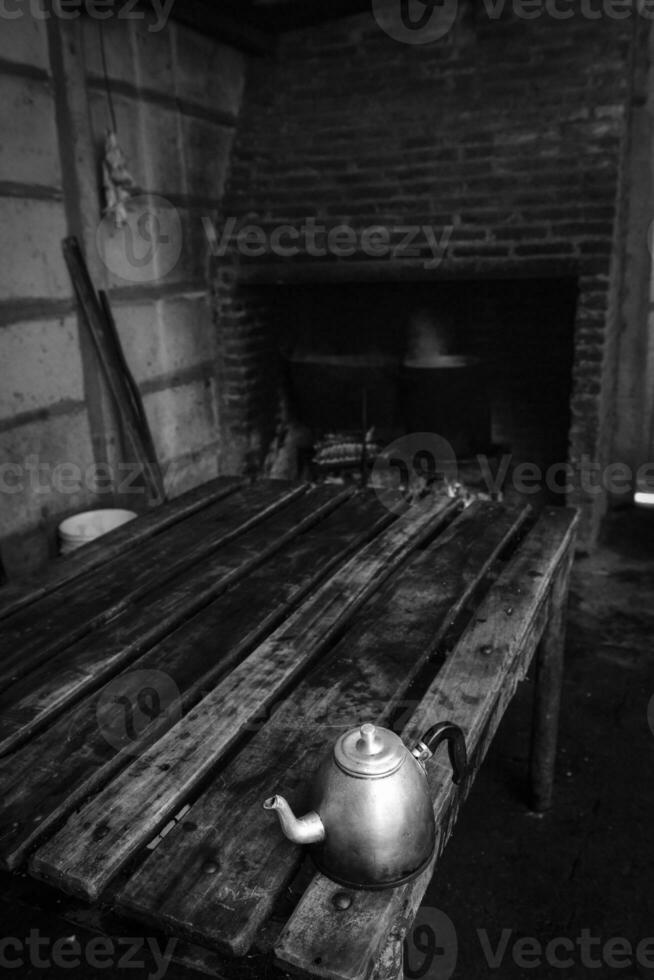 Pava on a wooden table, Pampas, Argentina photo