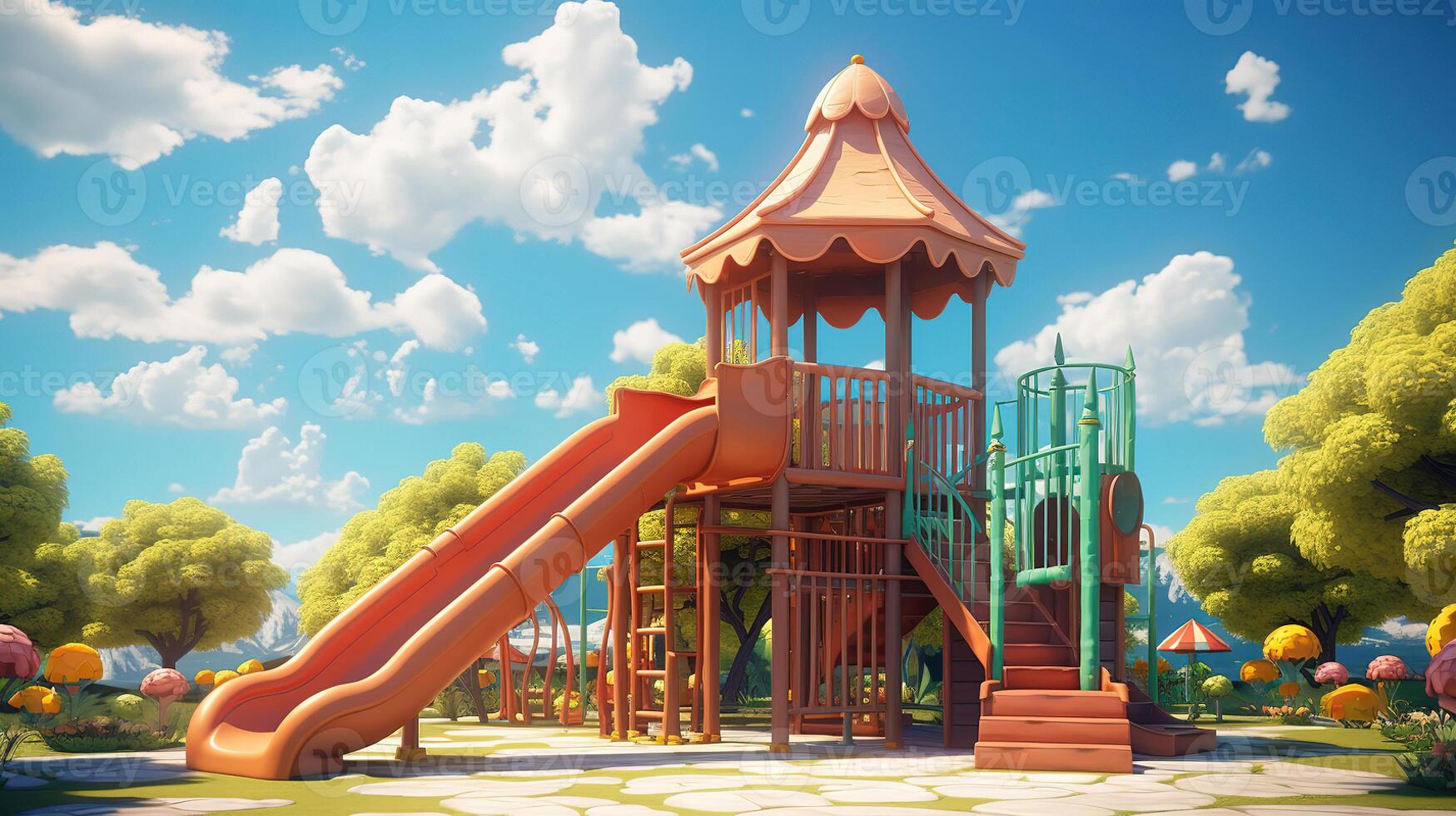 Children playing in the park. photo