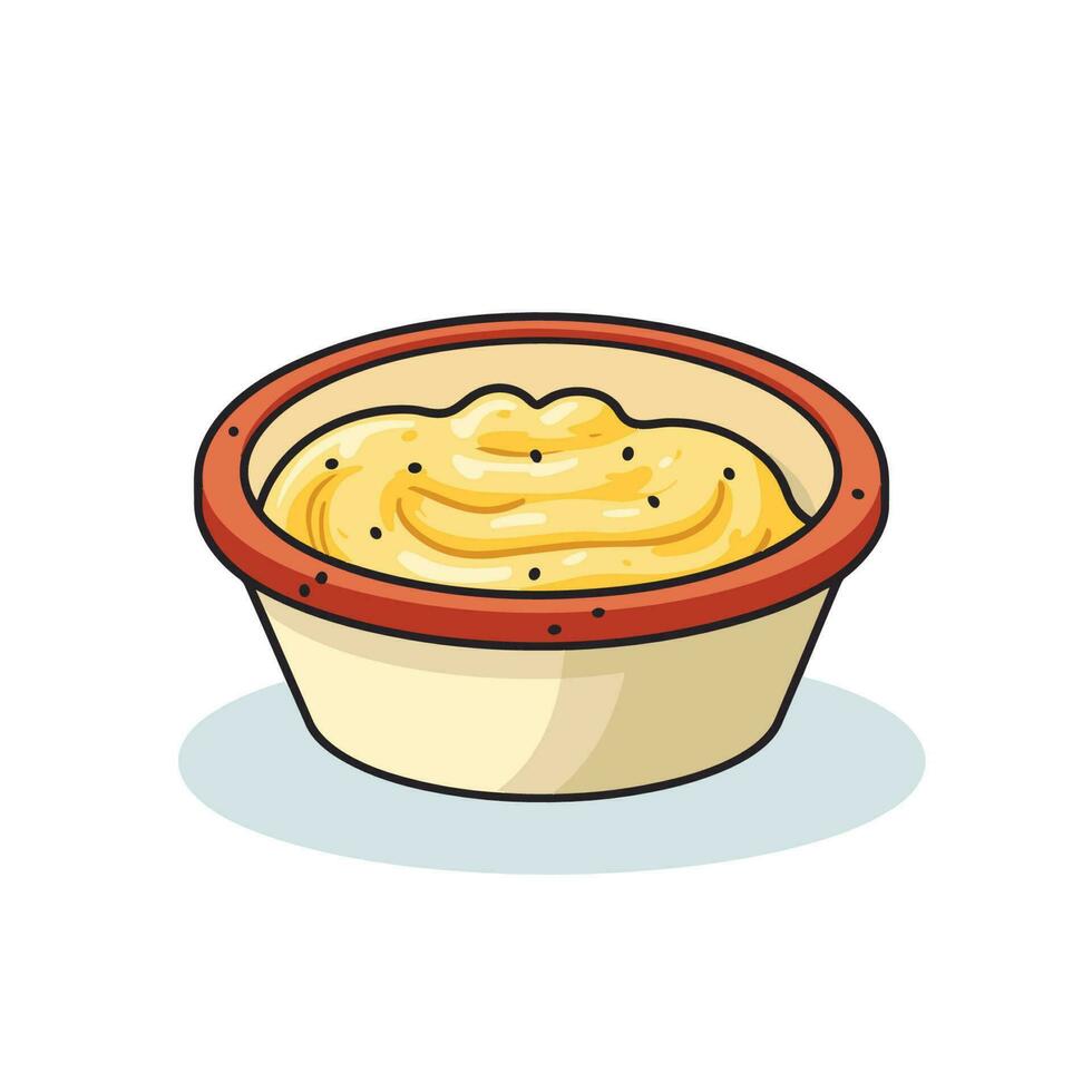 Vector of a delicious bowl of macaroni and cheese on a clean white background