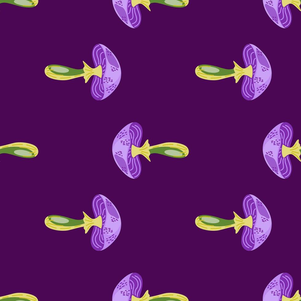 Seamless pattern with psychedelic mushrooms. Magical fly agaric wallpaper. vector