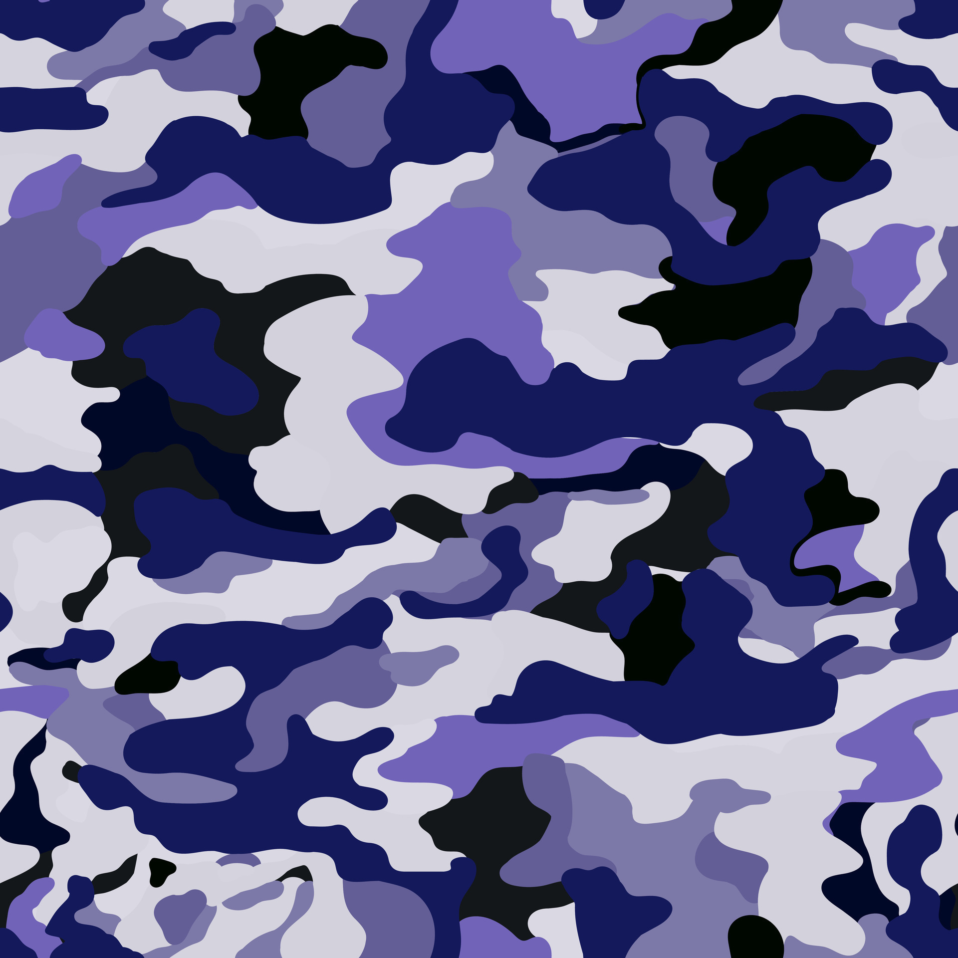Abstract blue and grey colors camouflage seamless pattern. Military