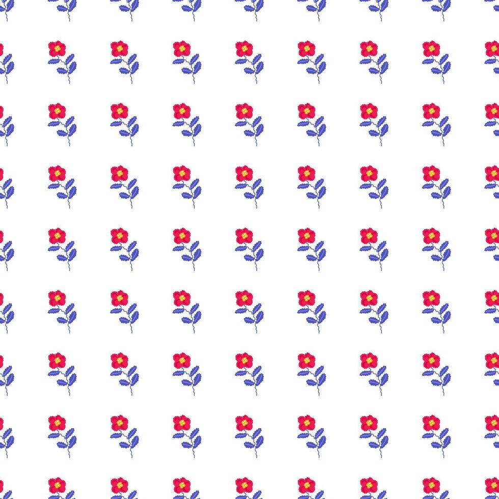 Small flower seamless pattern. Abstract floral ornament. Simple botanical backdrop. vector