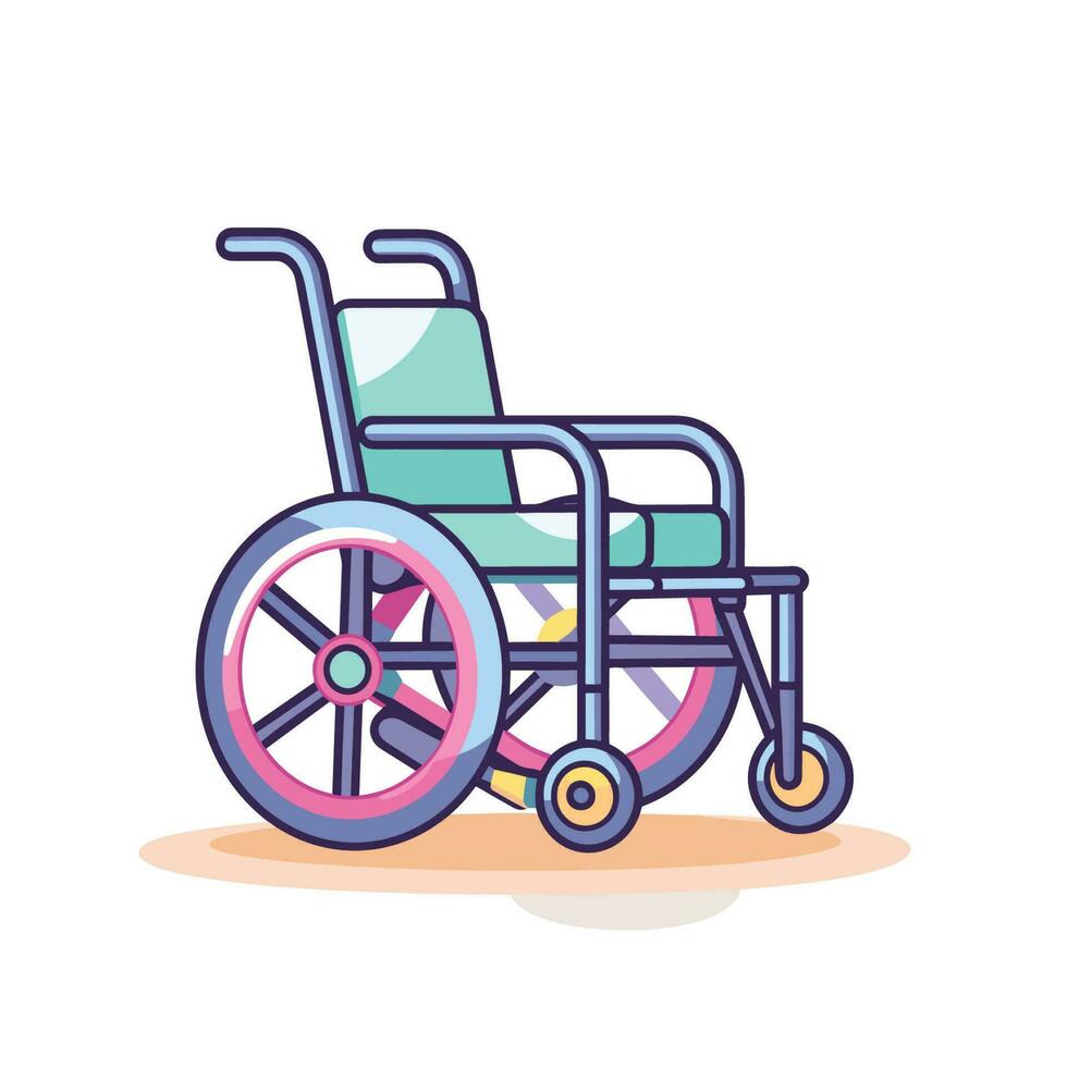 Vector of a wheelchair on a white background