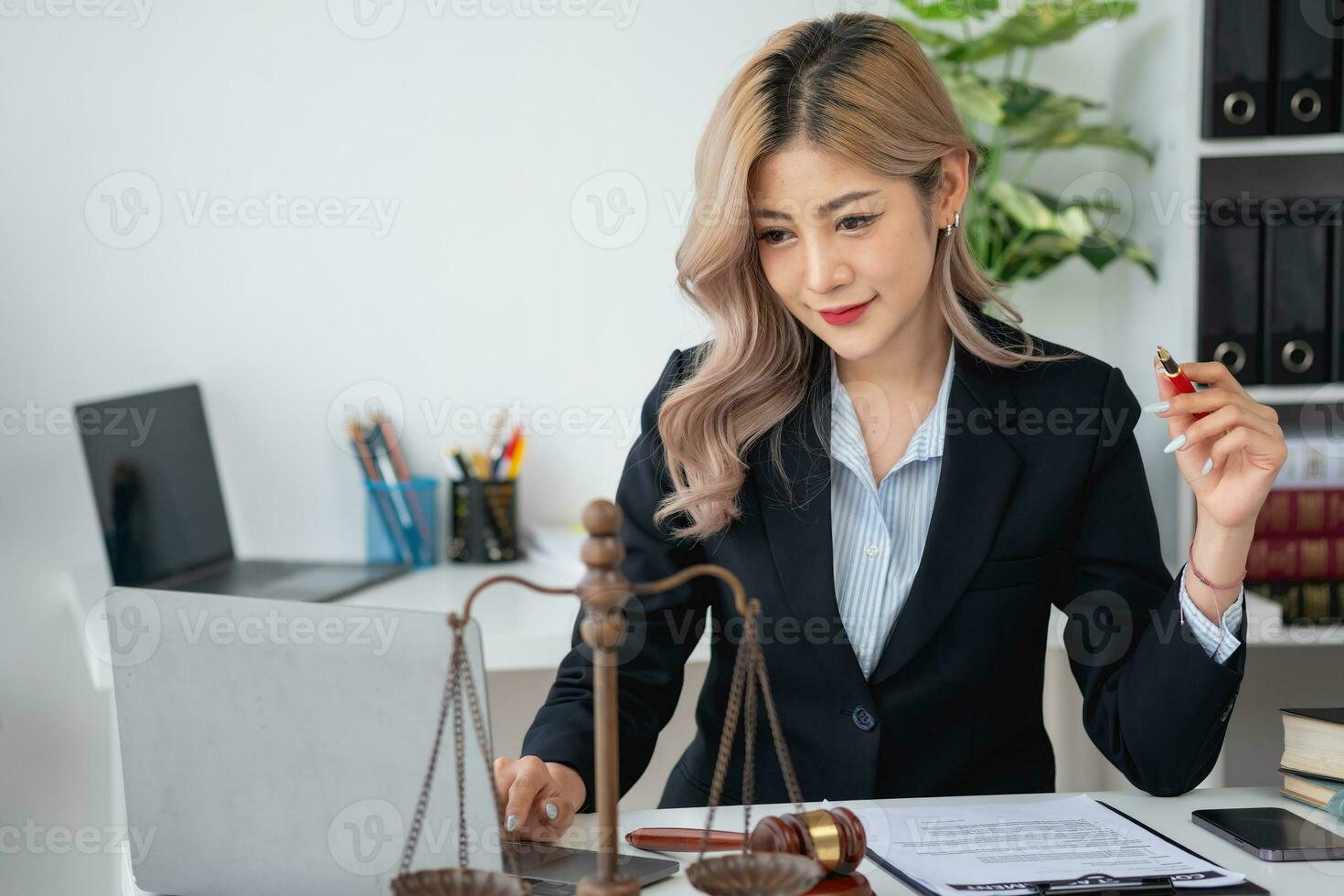 Law, Consultation, Agreement, Contract, Lawyers advice on litigation matters and sign contracts as lawyers to accept complaints for clients. Concept Attorney. photo