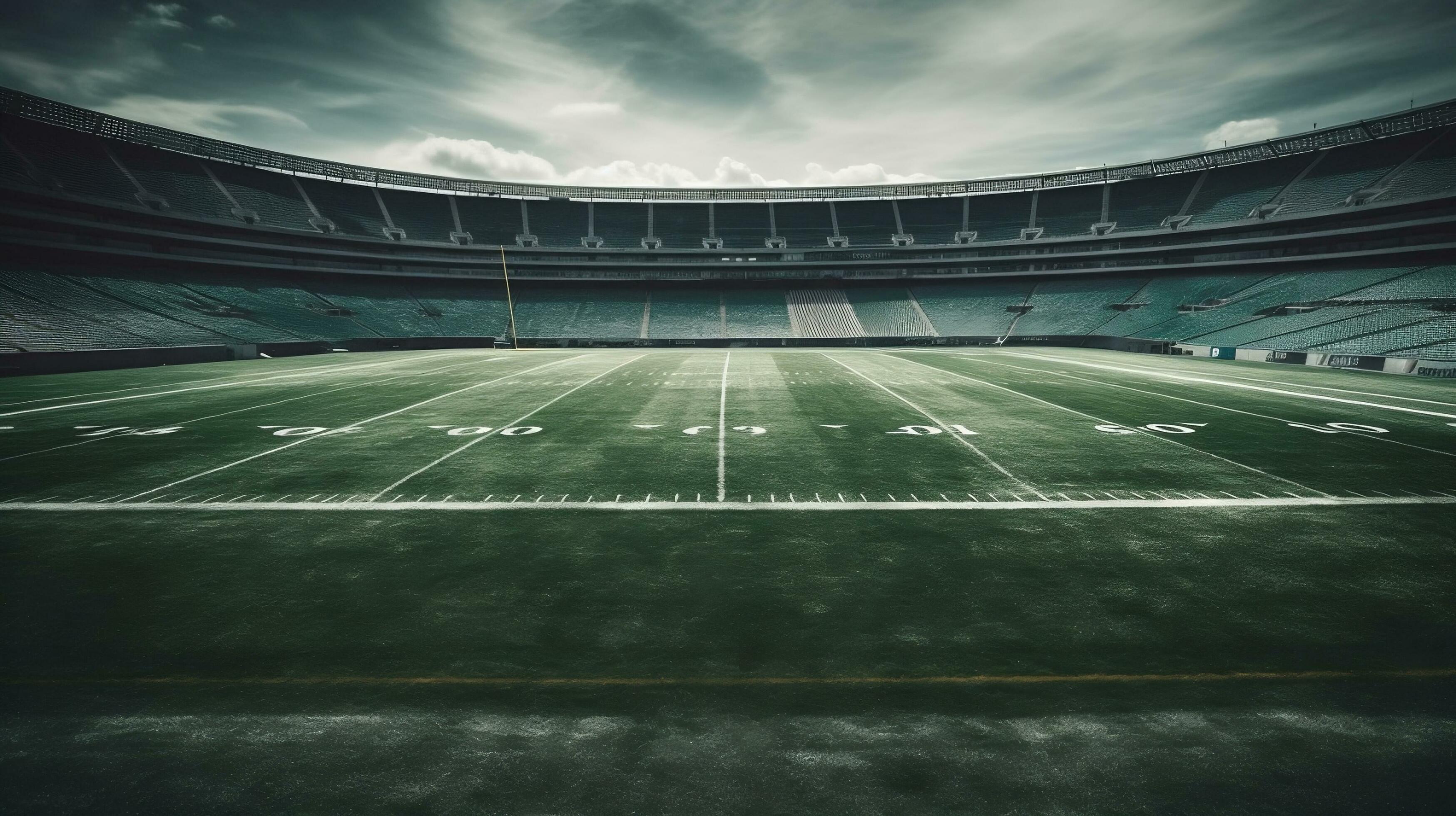 Empty outlet football stadium
