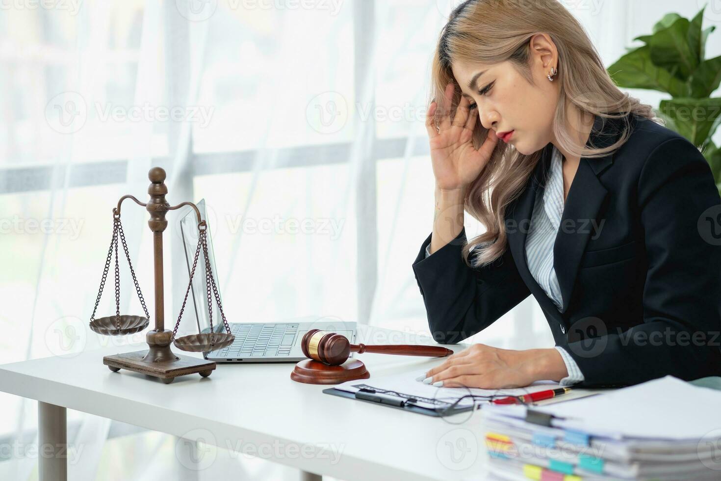 Law, Consultation, Agreement, Contract, Lawyers advise on litigation matters and sign contracts as lawyers to accept complaints for clients. Concept Attorney. photo