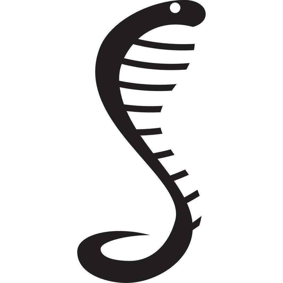 picture of a cute snake that forms the letter S vector