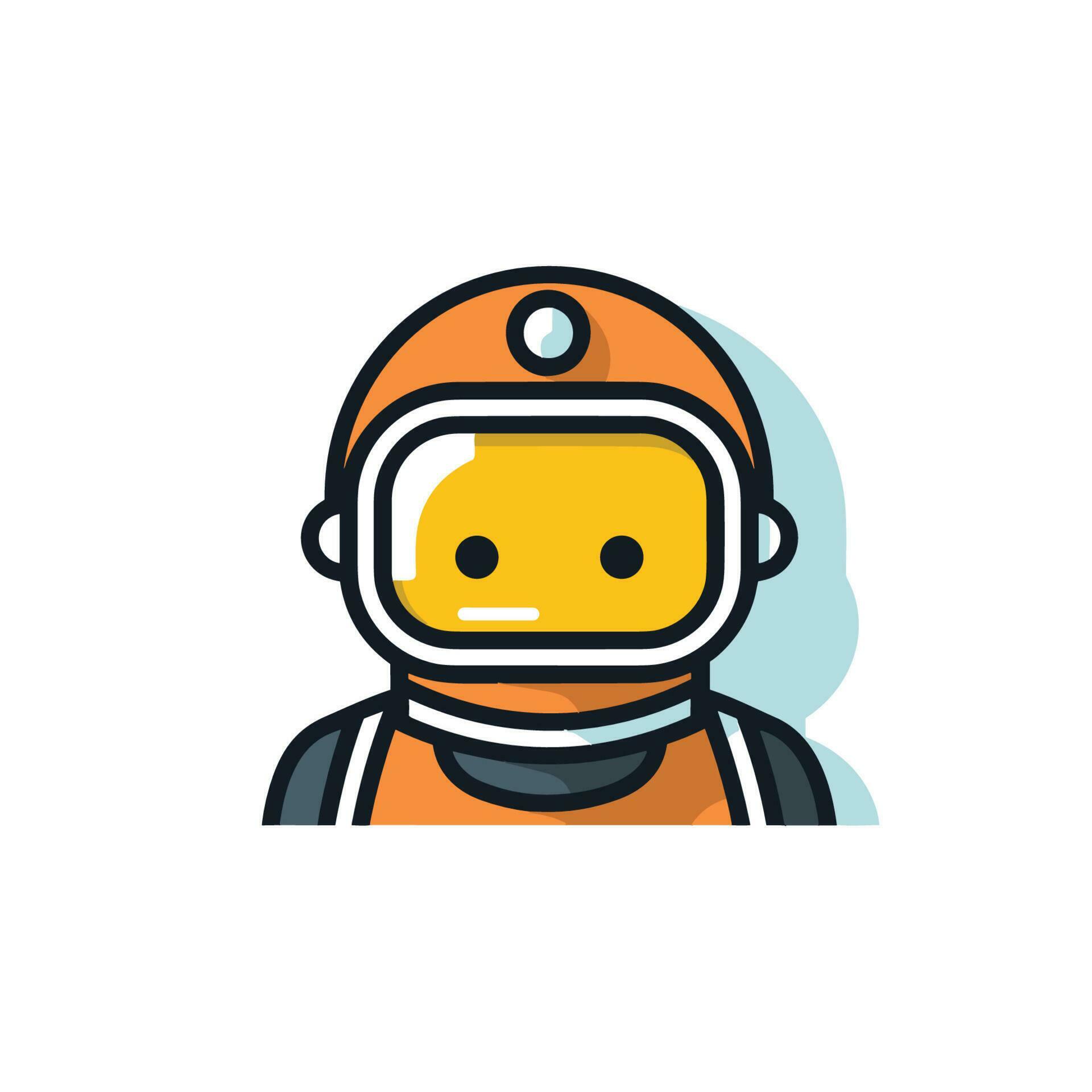 Vector of a flat orange and black robot on a white background 26312204