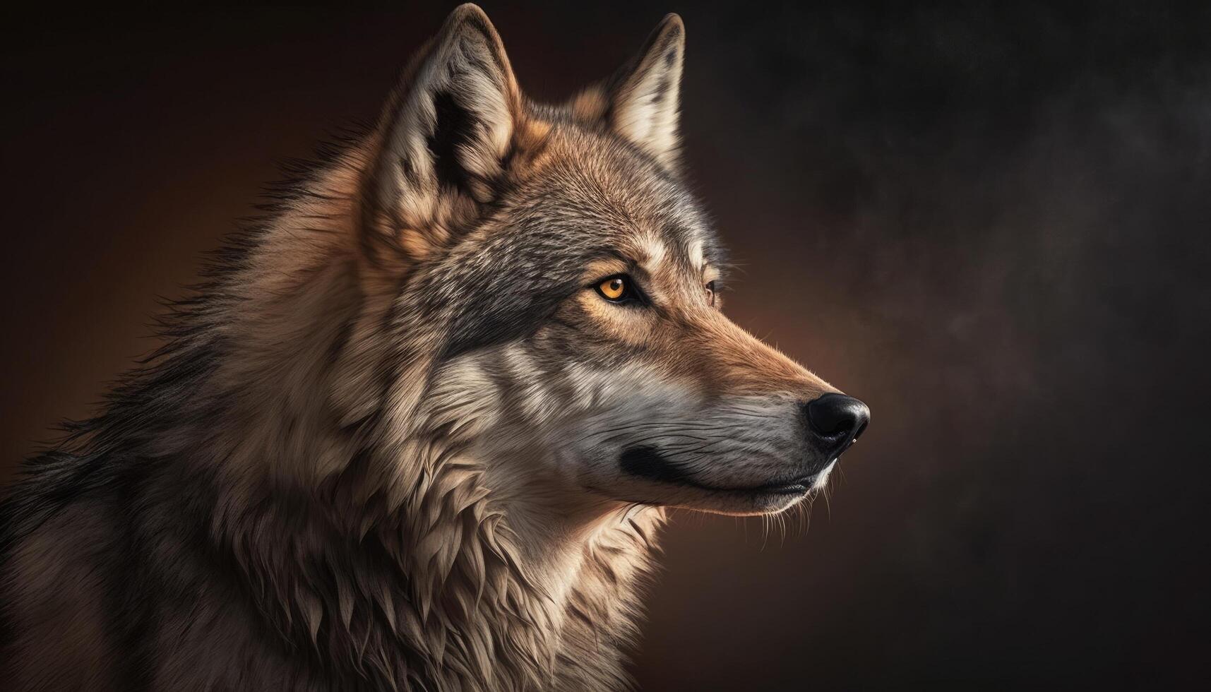 Wild wolves, generative AI photo