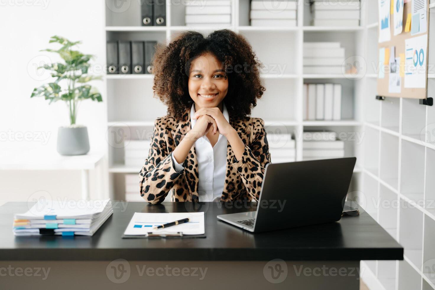 Business woman using tablet and laptop for doing math finance on an office desk, tax, report, accounting, statistics, and analytical research concept in office photo