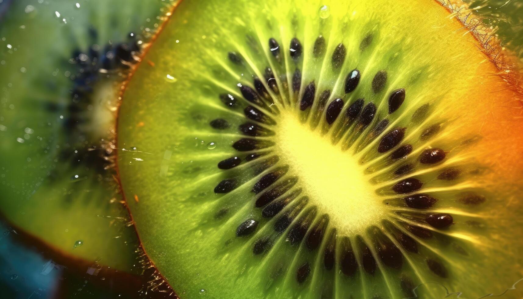 creativo acuarela pintura de kiwi, generativo ai foto