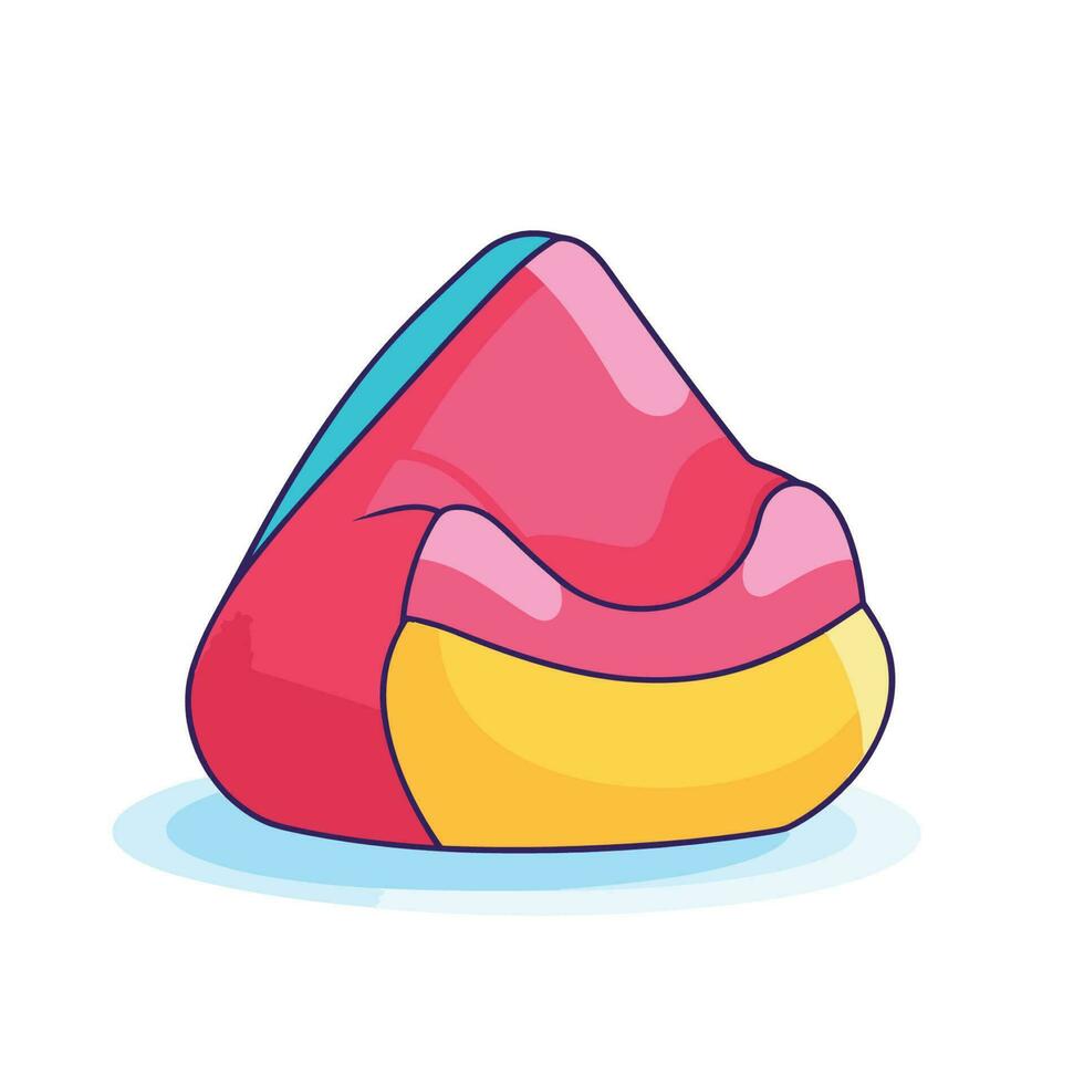 Vector of a colorful object resting on a clean, white background