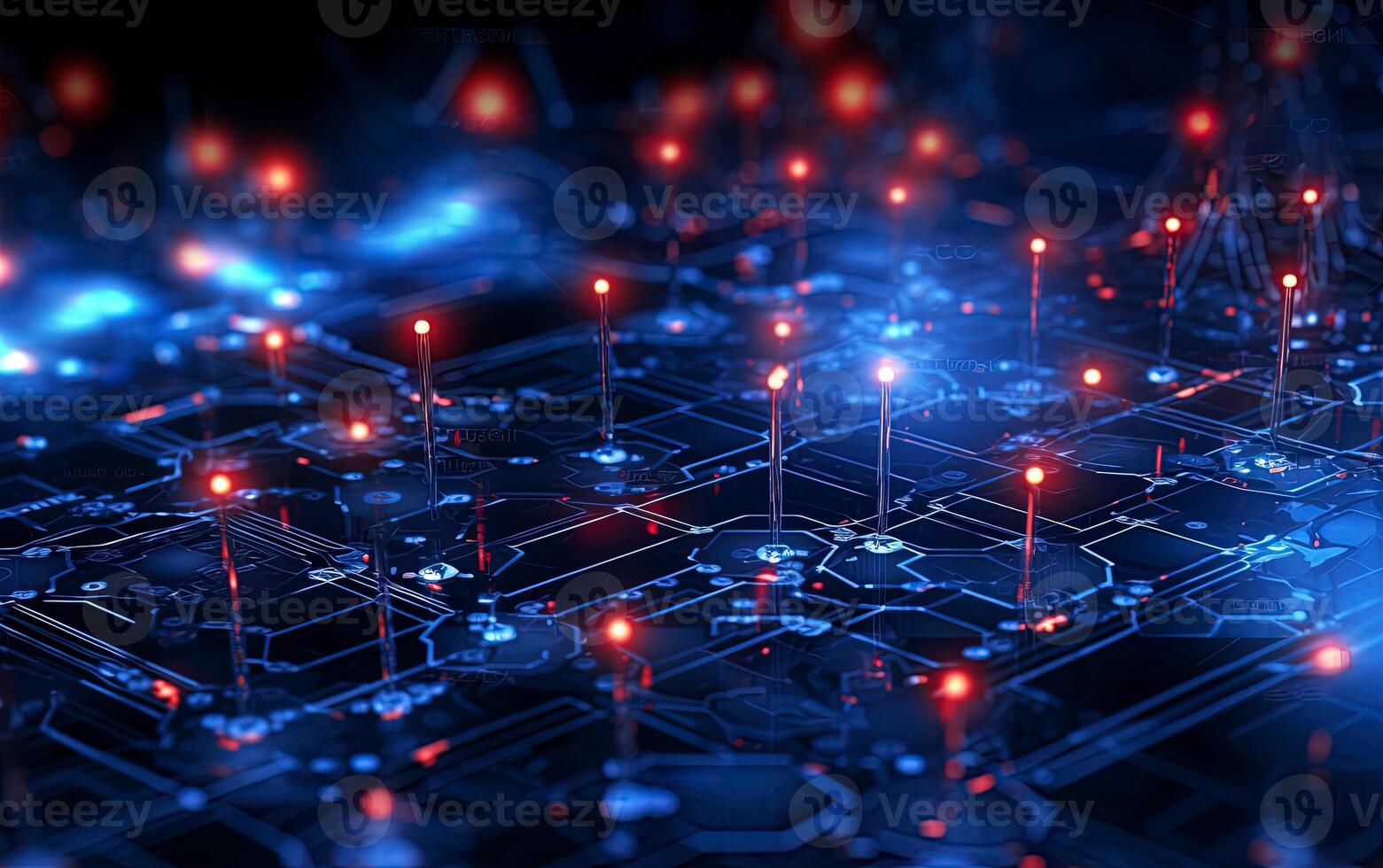 Conceptual image of CPU. Central Computer Processor. . photo