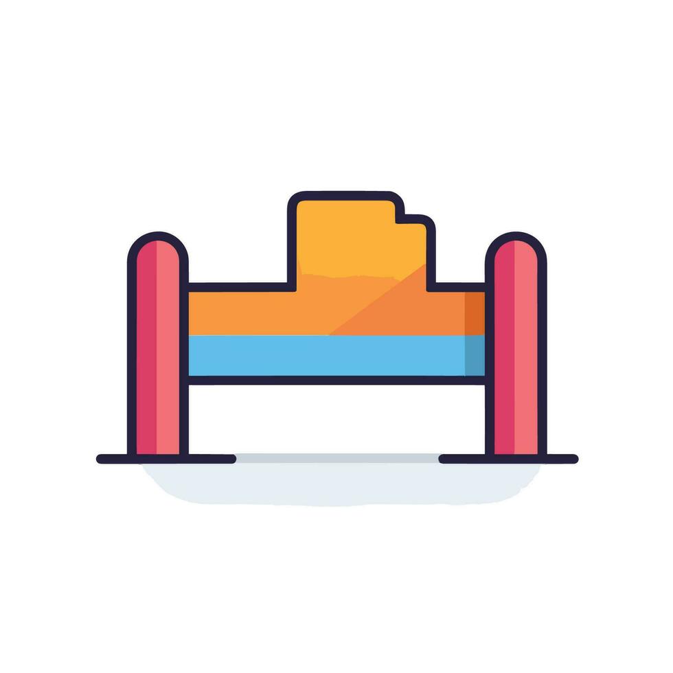 Vector of a comfortable bed with a plush mattress