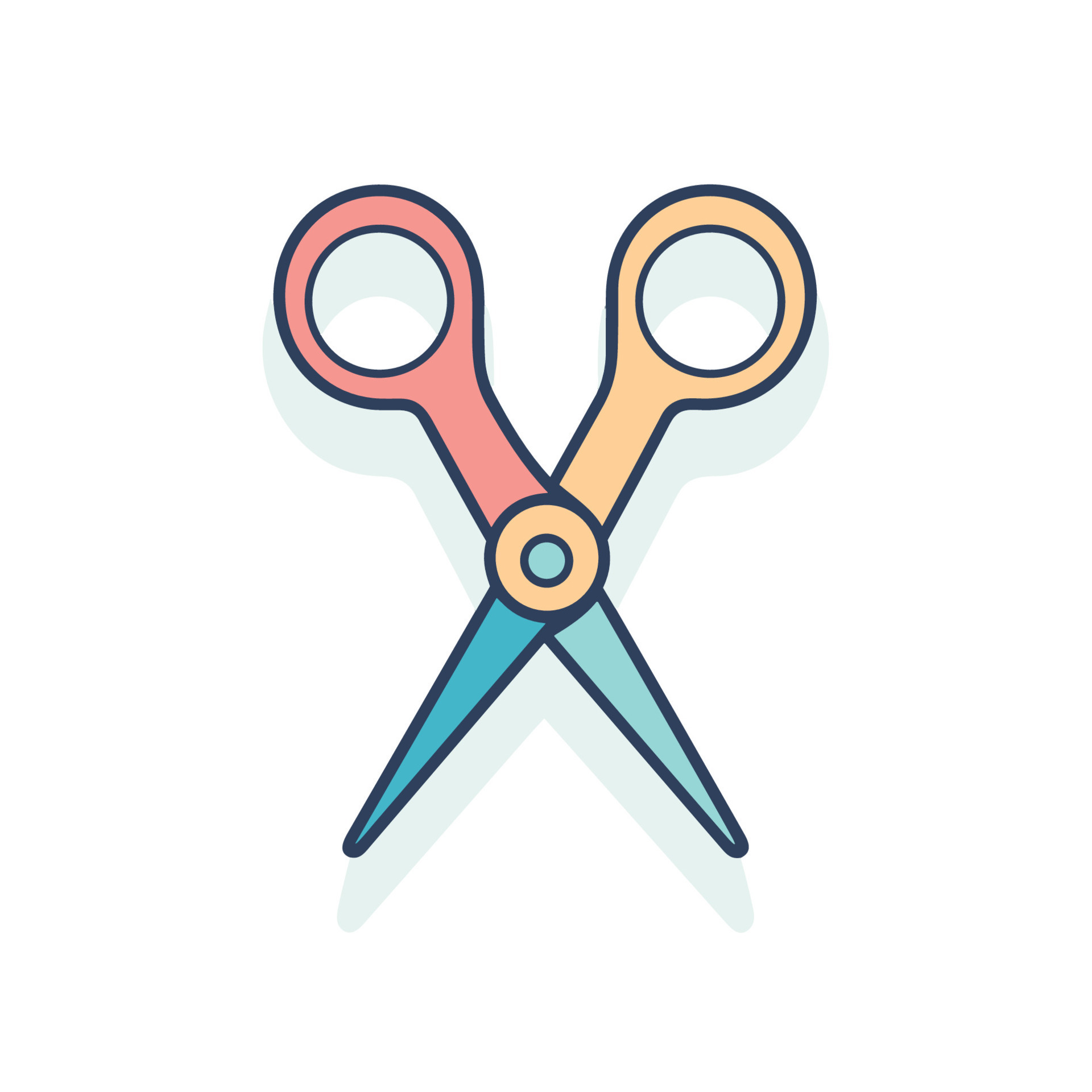 Scissors icon isolated on a white background. Scissors symbol for