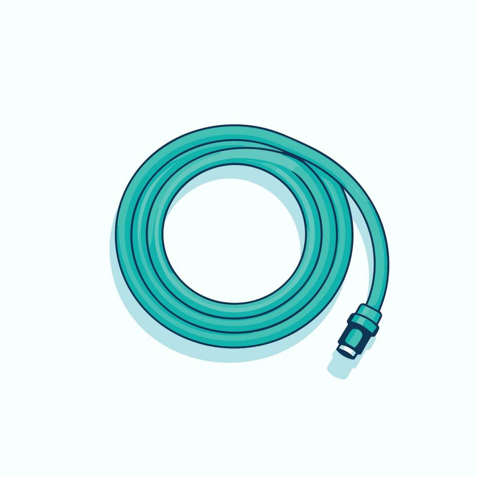 Vector of a blue hose on a white background in a flat perspective