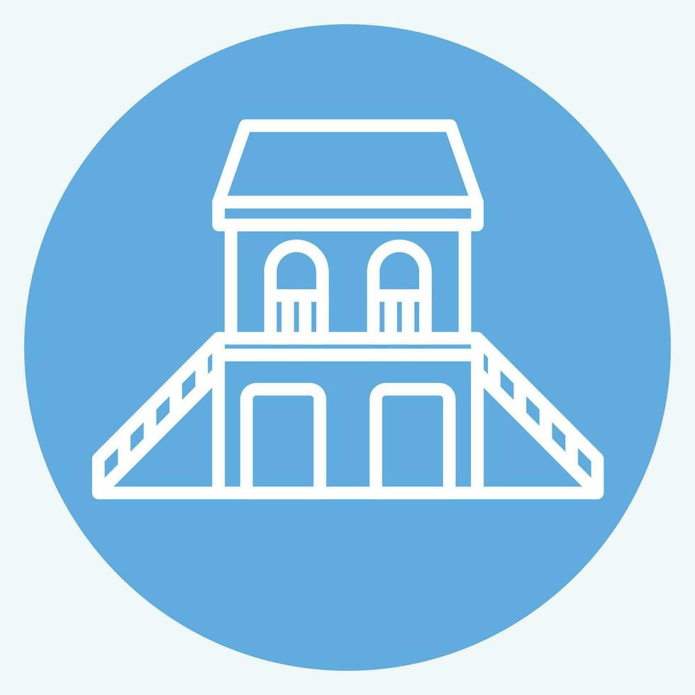 Icon Guest House. related to Accommodations symbol. blue eyes style. simple design editable. simple illustration vector