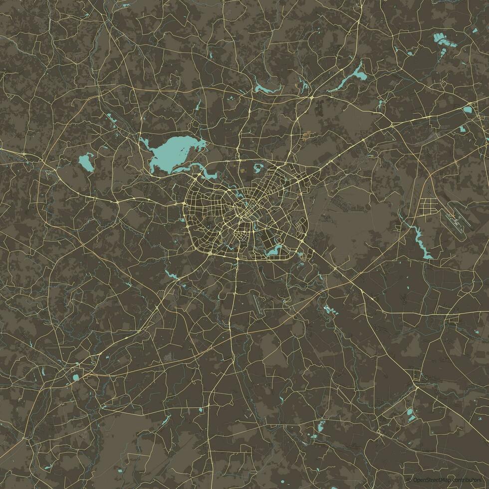 Vector city map of Minsk, Belarus