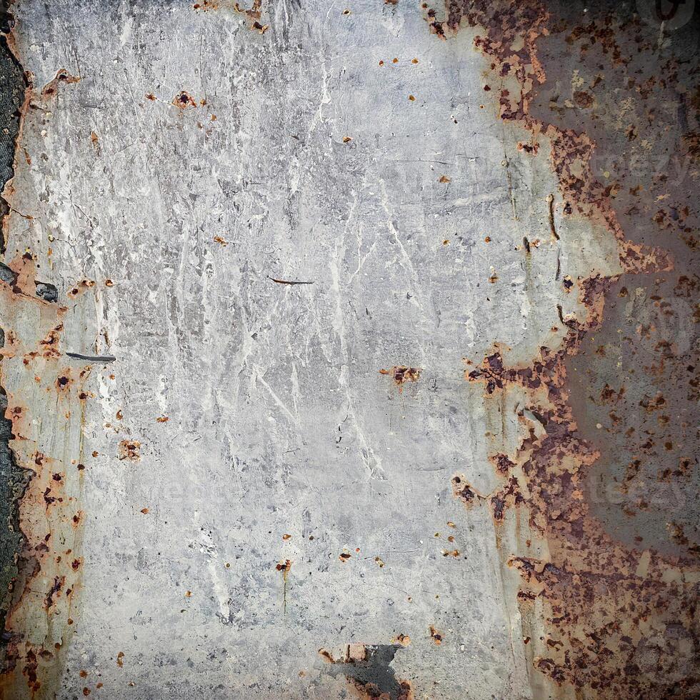 Grunge old metal surface texture background with crack and scratch - AI Generative photo