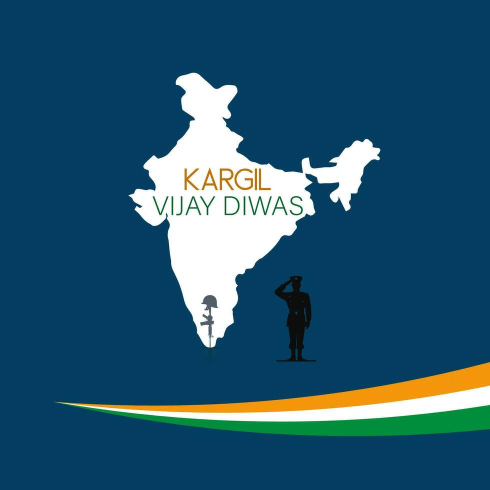 kargil vijay divas People remembering and celebrating victory day of Indian army vector
