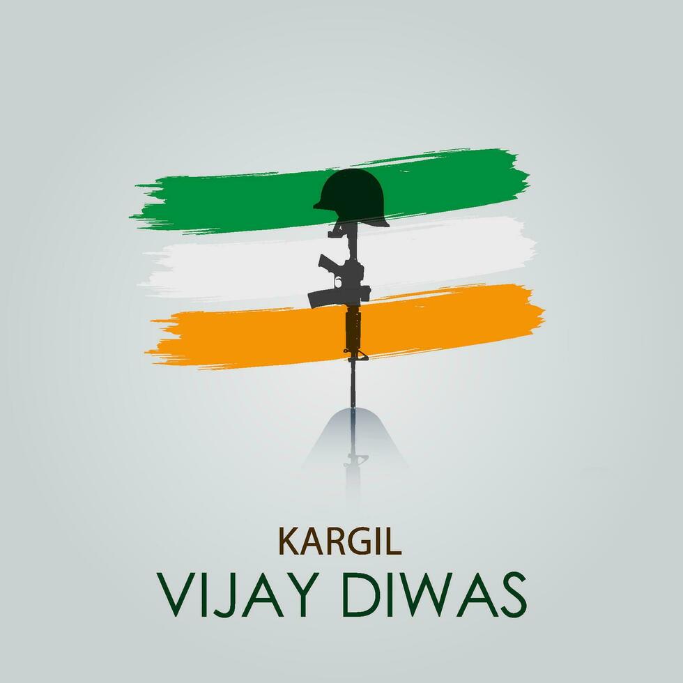 kargil vijay divas People remembering and celebrating victory day of Indian army vector