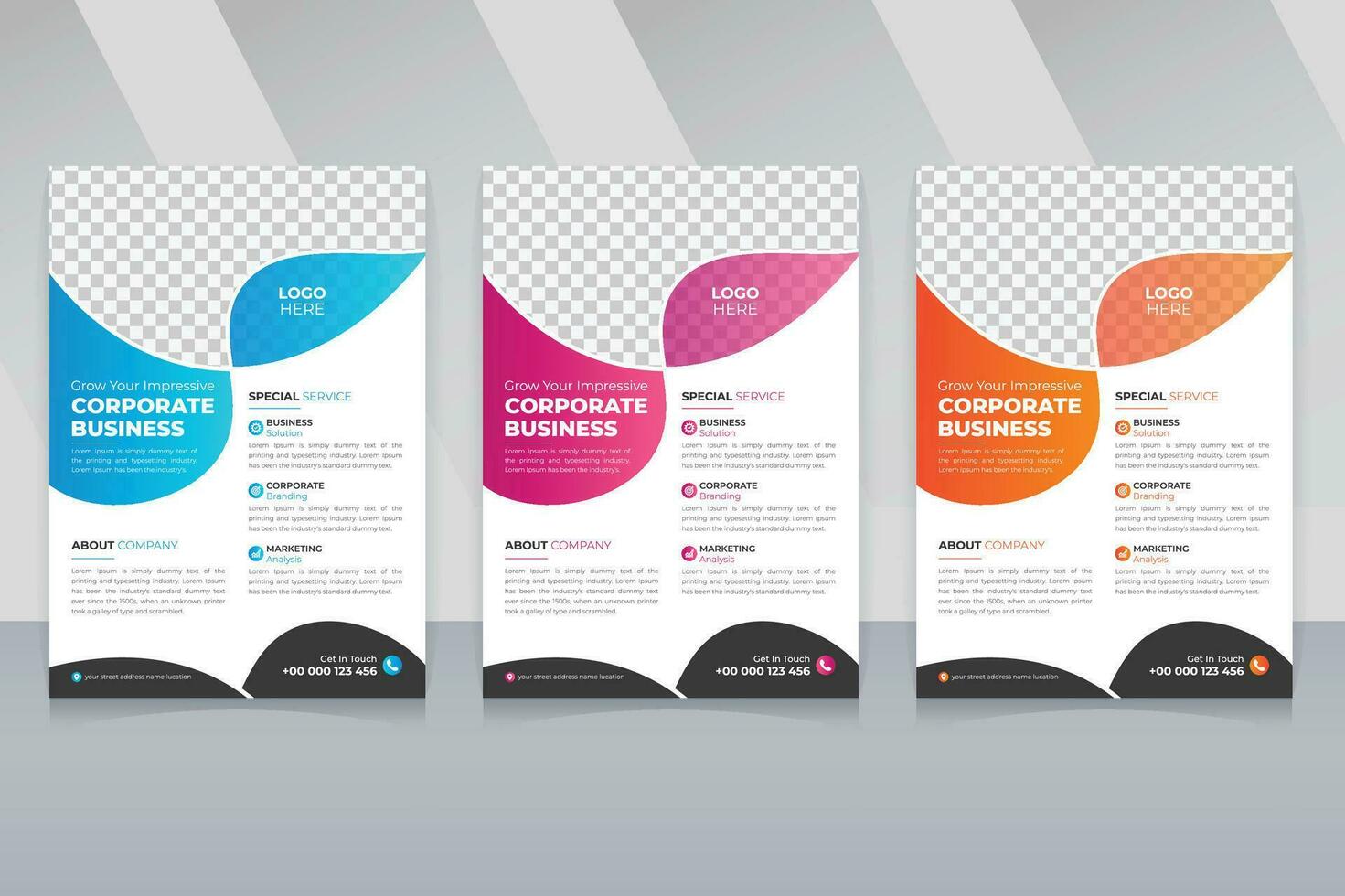 abstract modern business flyer or leaflet , poster design vector