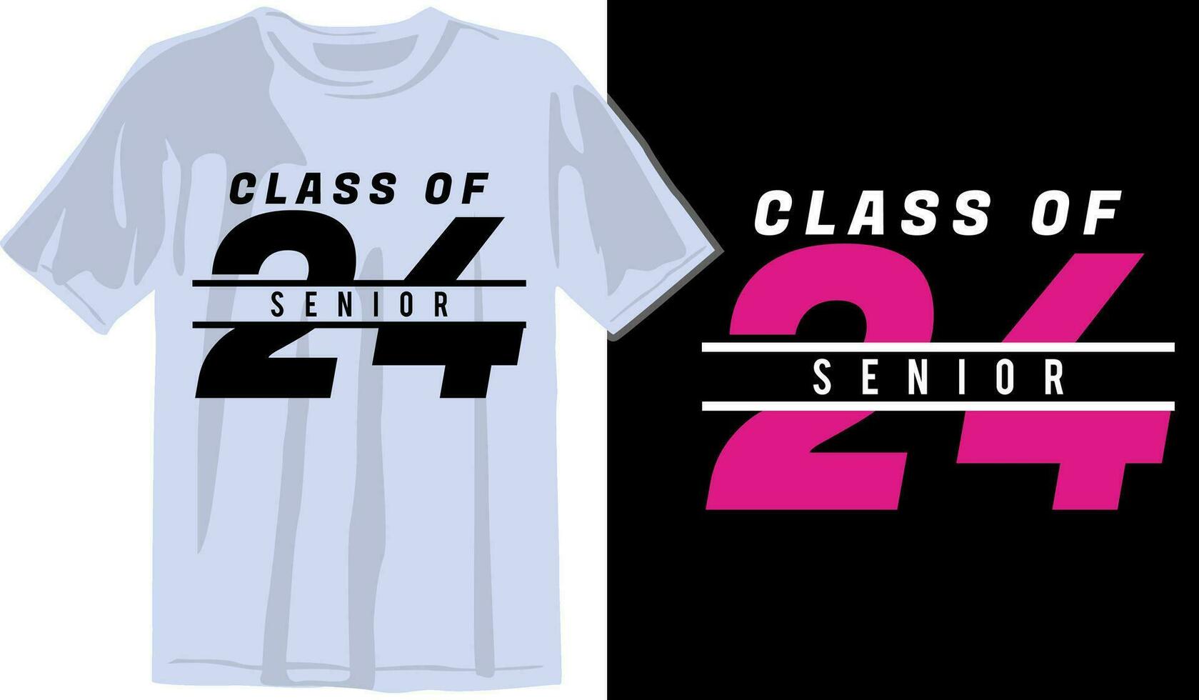 Senior Class greeting, invitation card. Text for graduation design, congratulation event, T-shirt, party, high school or college graduate. Senior 2024 CLASS of 2024 Graduation vector