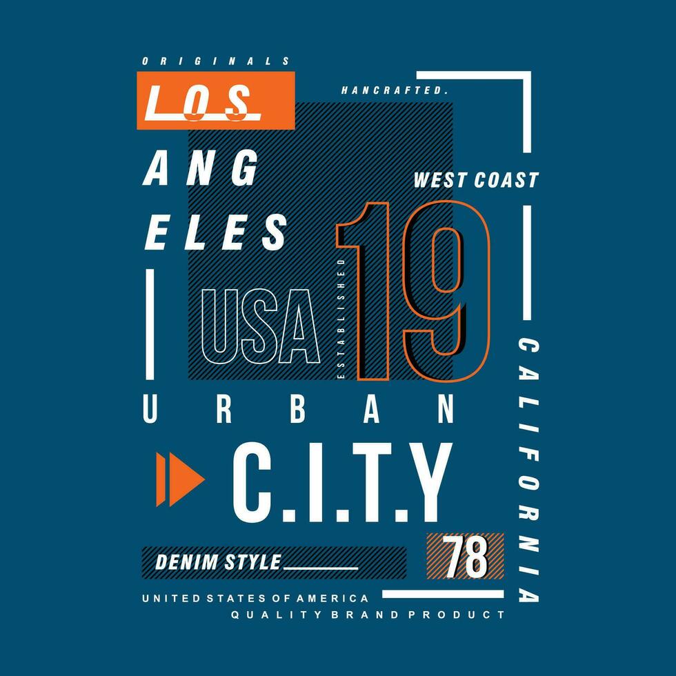 los angeles urban street, graphic design, typography vector illustration, modern style, for print t shirt