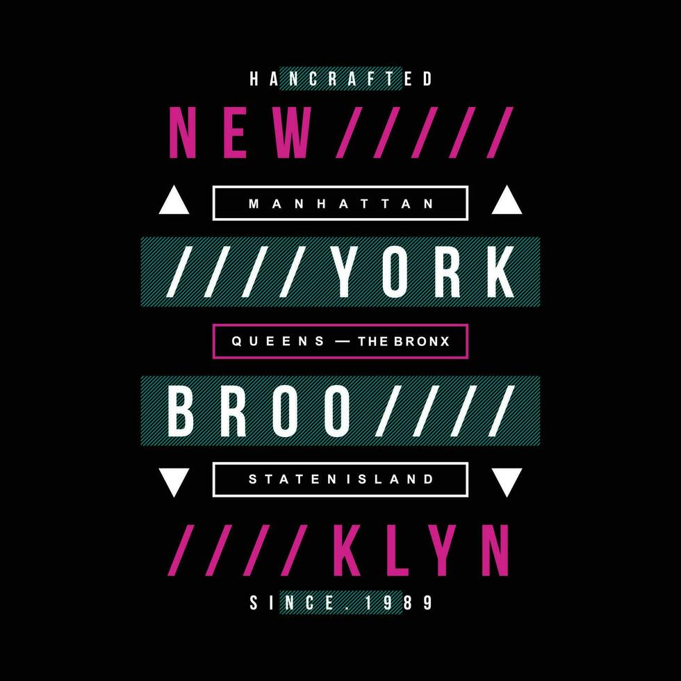 brooklyn nuevo York texto marco, gráfico Moda estilo, t camisa diseño, tipografía vector, ilustración vector