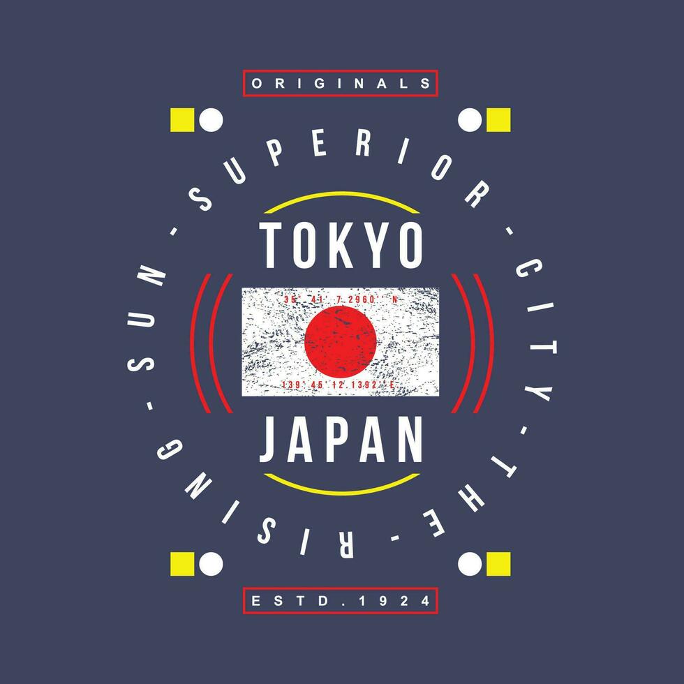 tokyo japan graphic, typography vector, t shirt design illustration, good for ready print, and other use vector