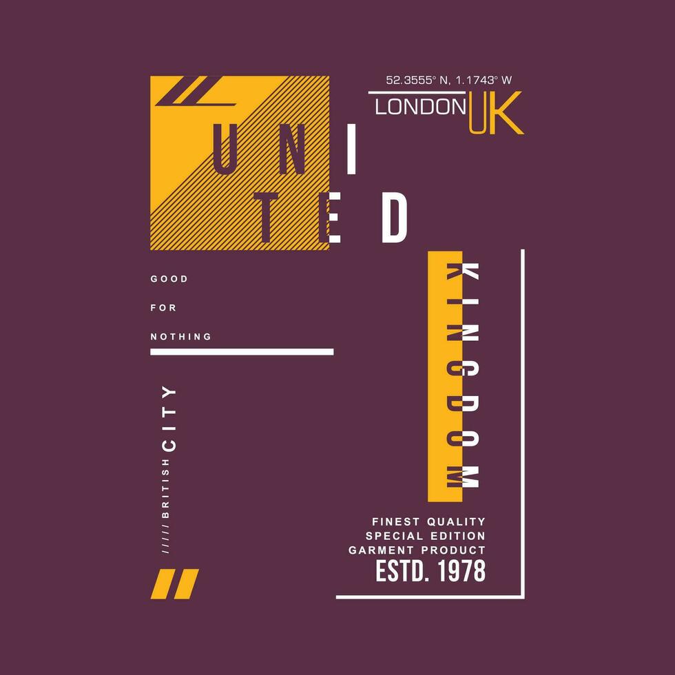 united kingdom urban street, graphic design, typography vector illustration, modern style, for print t shirt