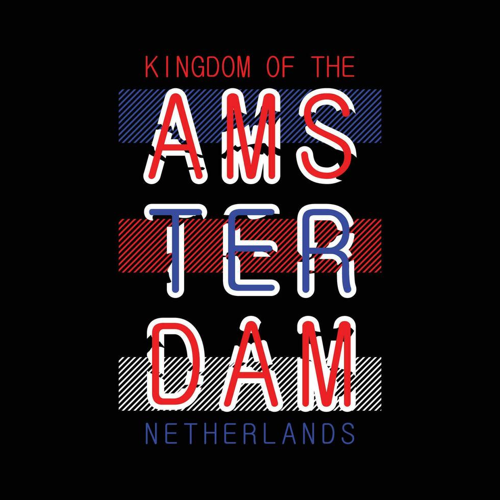 Amsterdam texto marco, gráfico Moda estilo, t camisa diseño, tipografía vector, ilustración vector